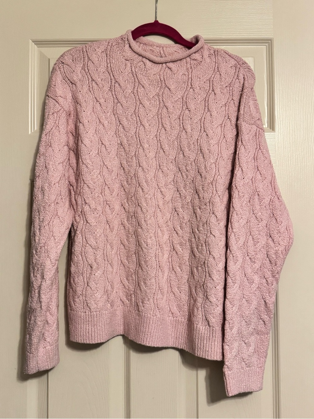 J. Crew Light Pink Cable Sweater